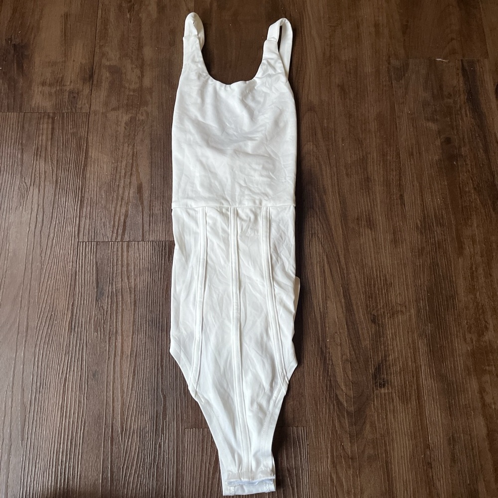 White halter corset “skims” like bodysuit. - Picture 6 of 6